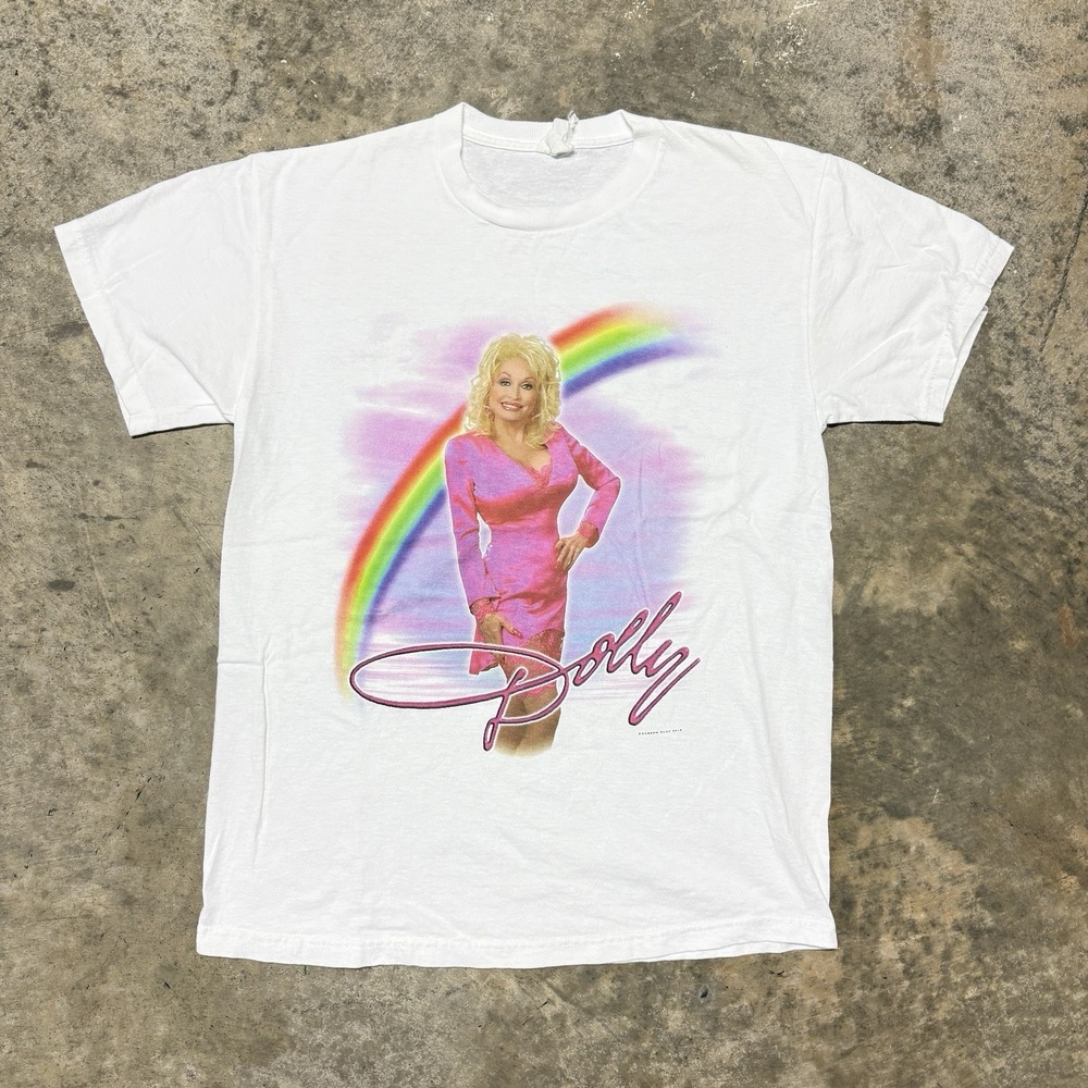 Vintage Dolly Parton Shirt Dollywood 90s Country Music T-shirt White Mens M